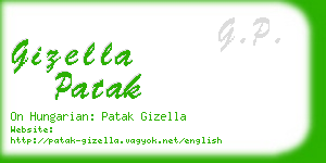 gizella patak business card